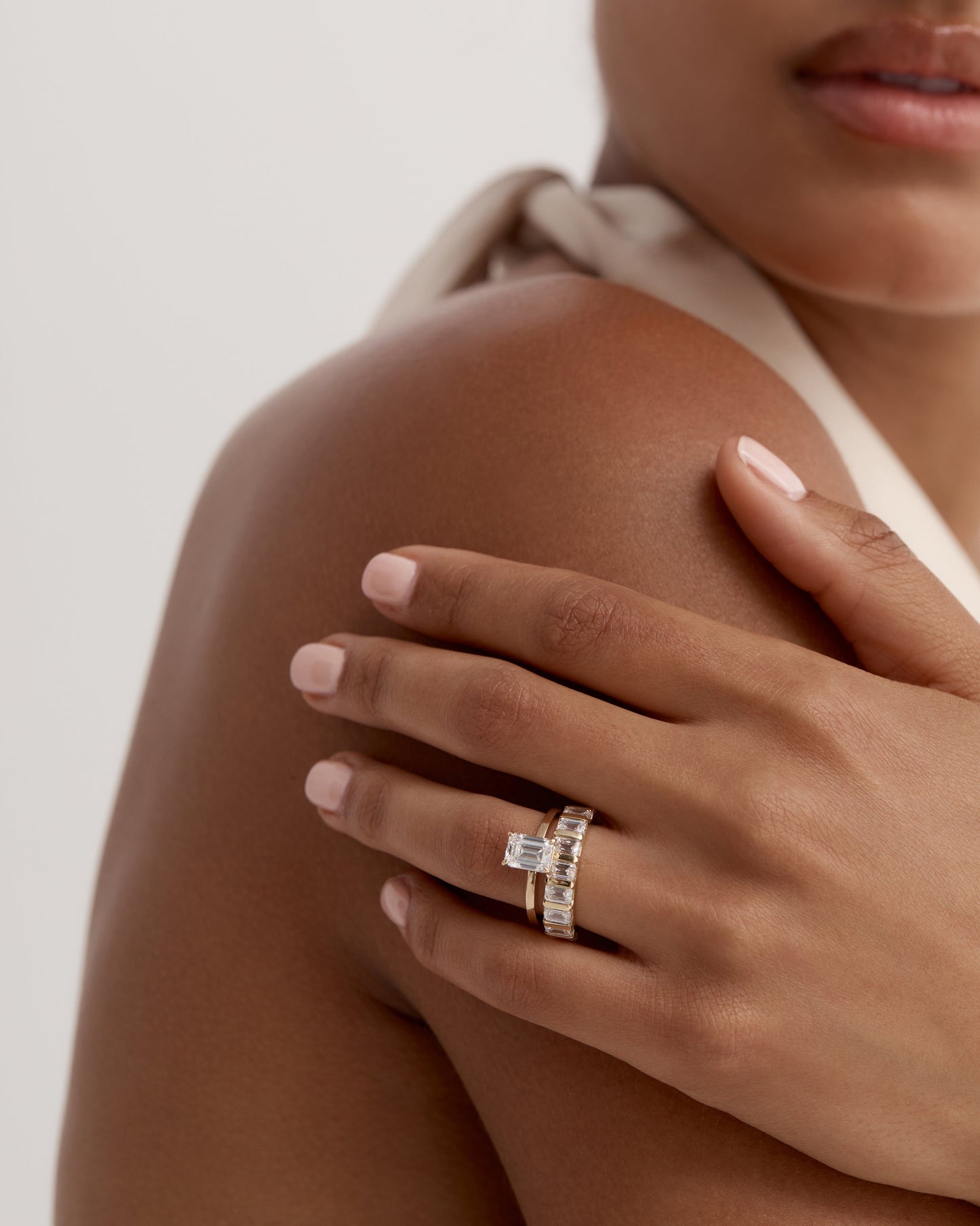 1.5 CT - 3.5 CT Emerald Cut Lab grown Diamond Solitaire Engagement Ring