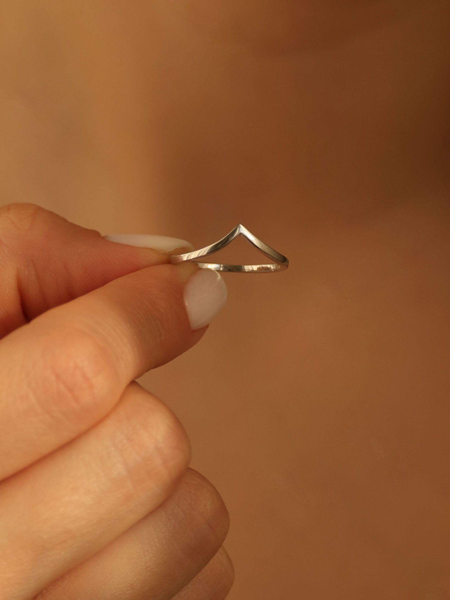 Chevron Plain Wedding Band