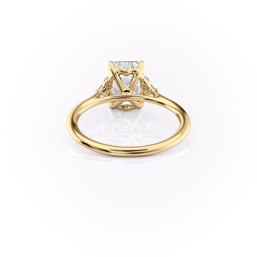 2.5 CT - 3.5 CT Emerald Cut Cluster Moissanite Engagement Ring