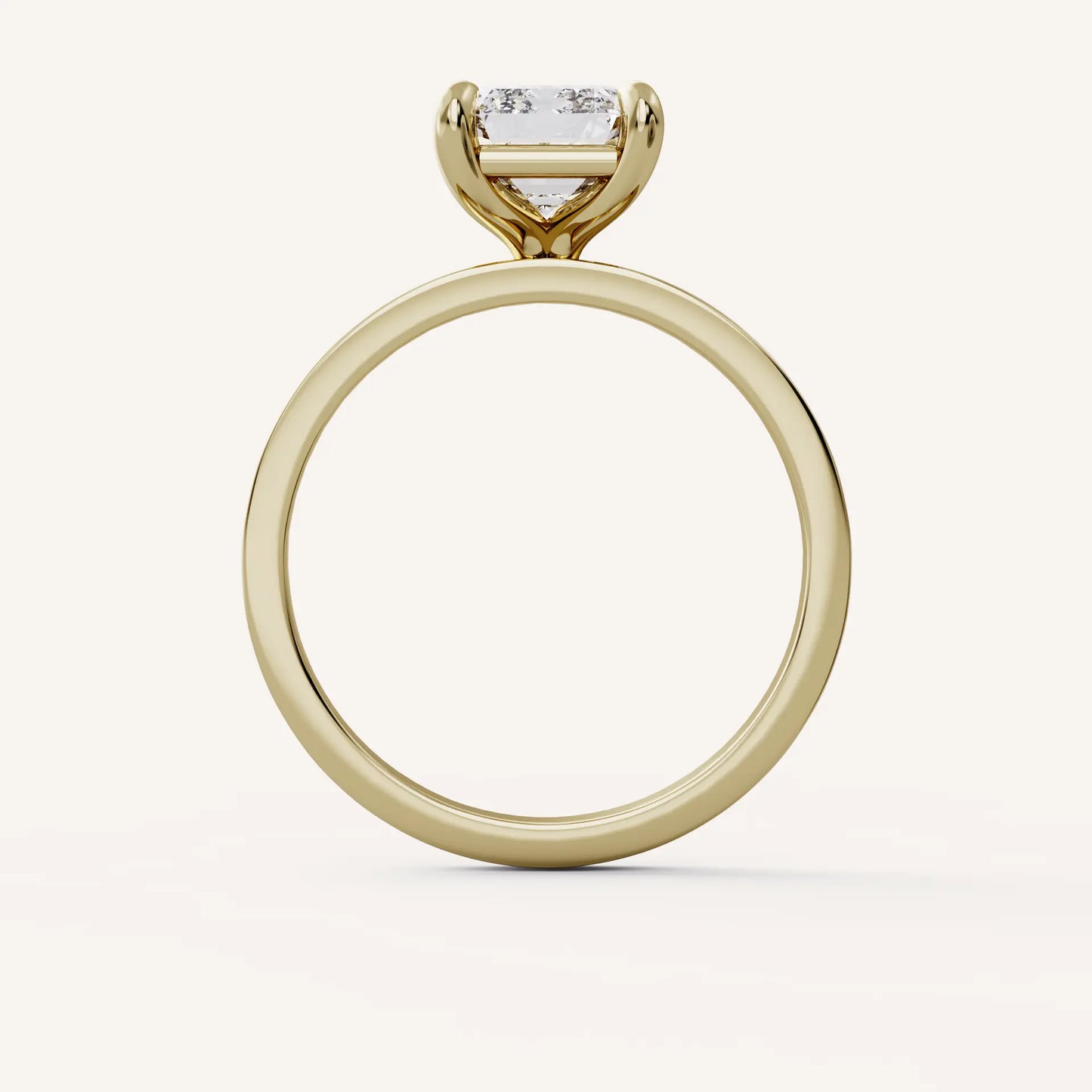 1 CT - 2 CT Emerald Cut Lab grown Diamond Solitaire Engagement Ring