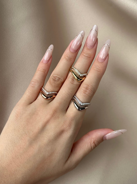 0.22 TCW Round CVD Diamond Dual Pave Wedding Band