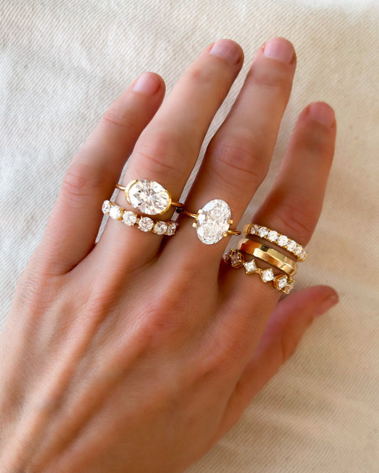 1.4 TCW Round CVD Diamond Claw Pave Wedding Band