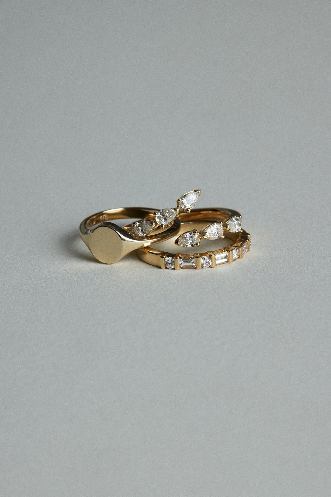 0.27 TCW Baguette & Round Moissanite Pave Bar set Wedding Band