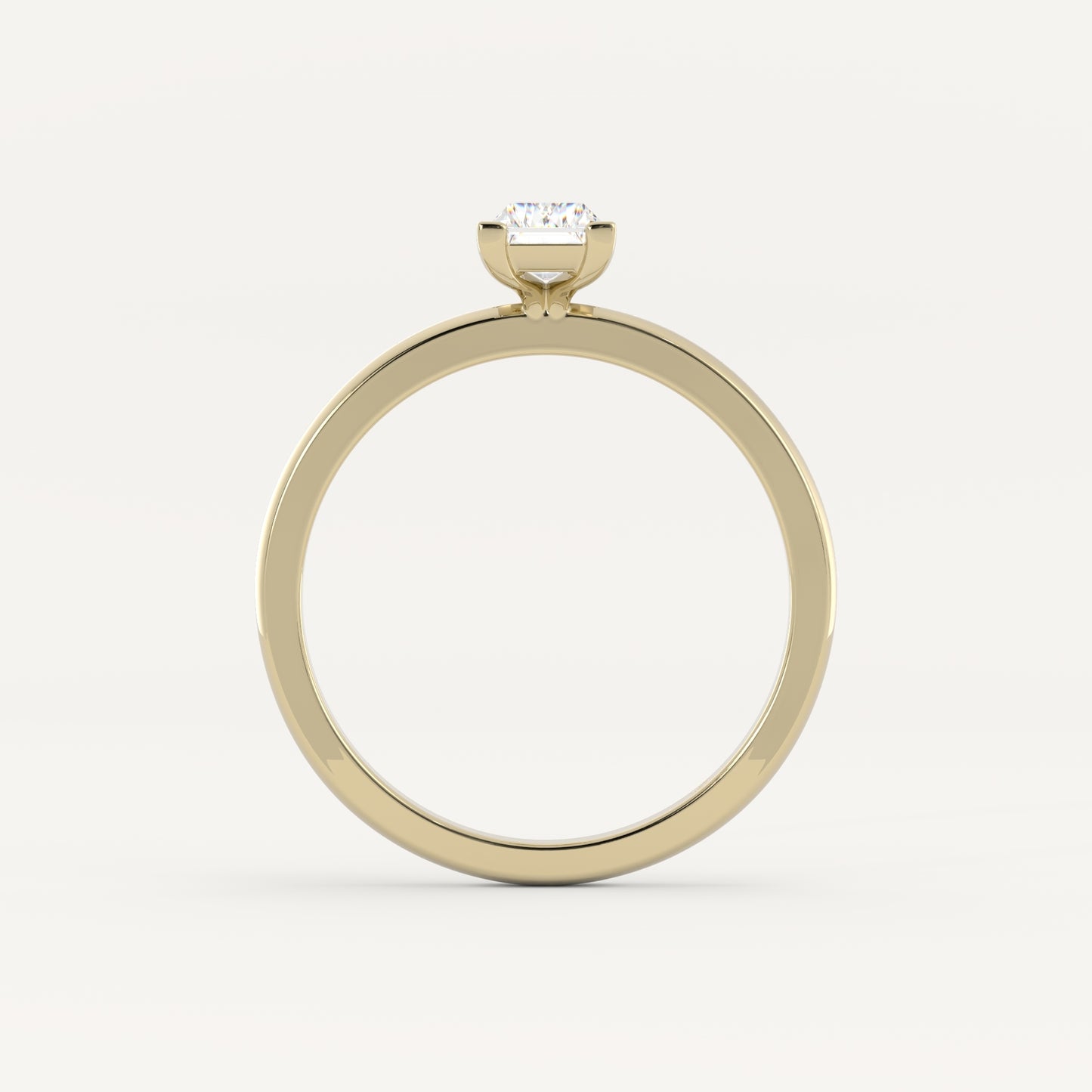 0.6 CT - 1 CT Baguette Cut Lab grown Diamond Solitaire Engagement Ring