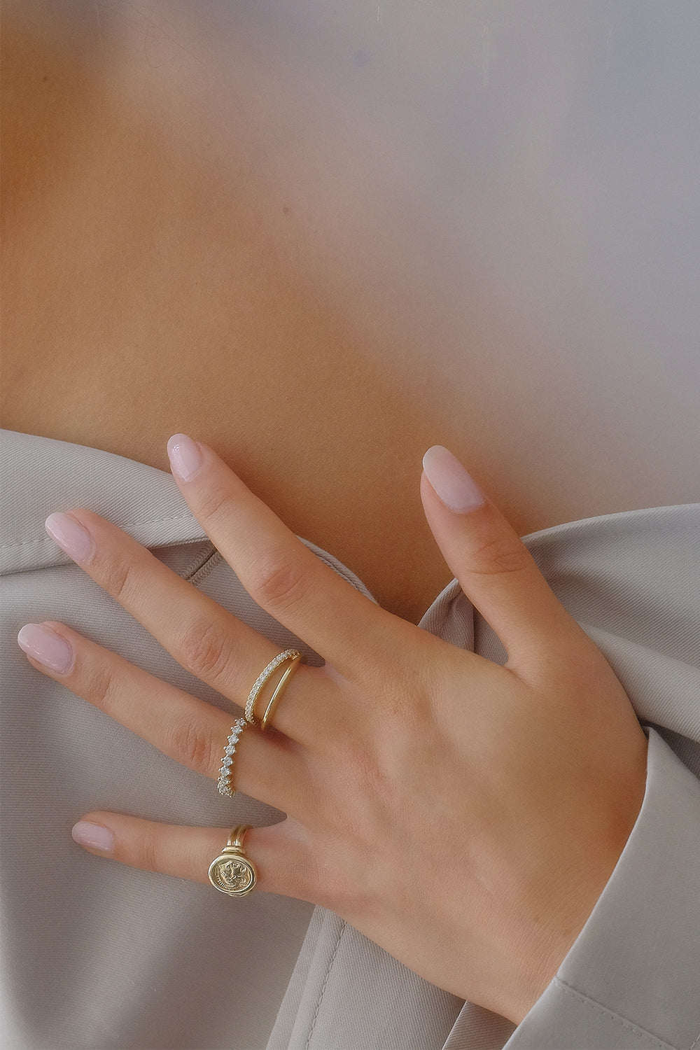 0.28 TCW Round Moissanite Double Band Half Eternity Wedding Band