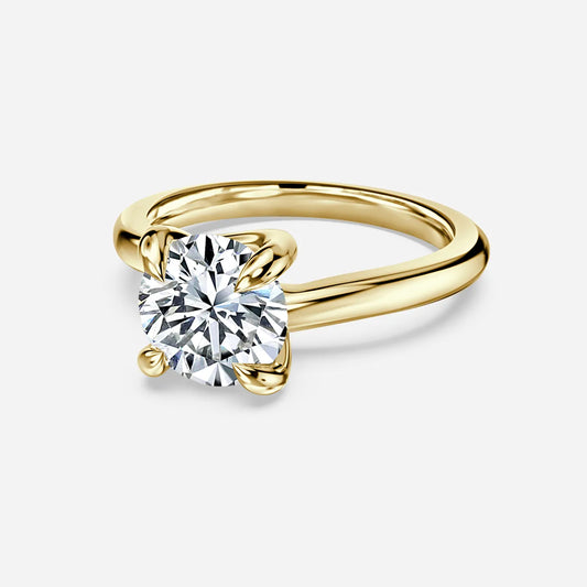 2 CT - 3 CT Round Cut Solitaire Style Moissanite Engagement Ring