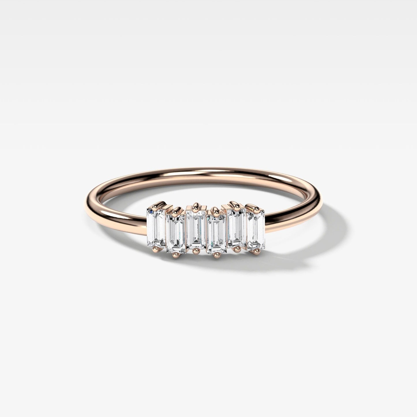 0.27 TCW Baguette CVD Diamond Bar Wedding Band