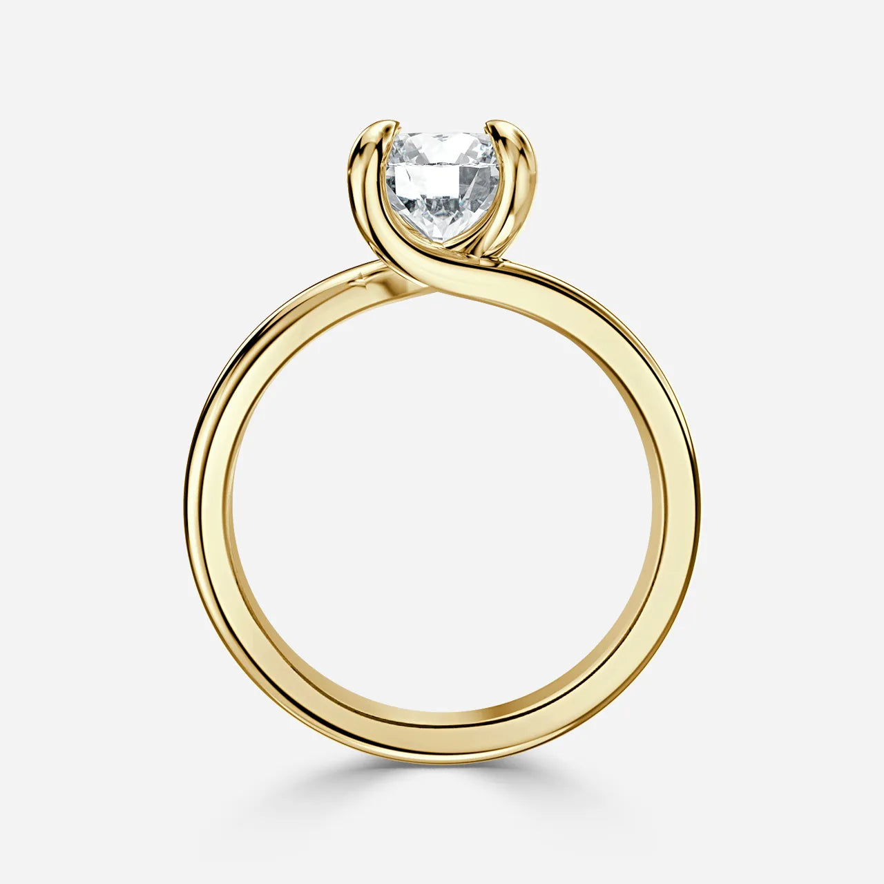 2 CT - 3 CT Round Cut Solitaire Style Moissanite Engagement Ring