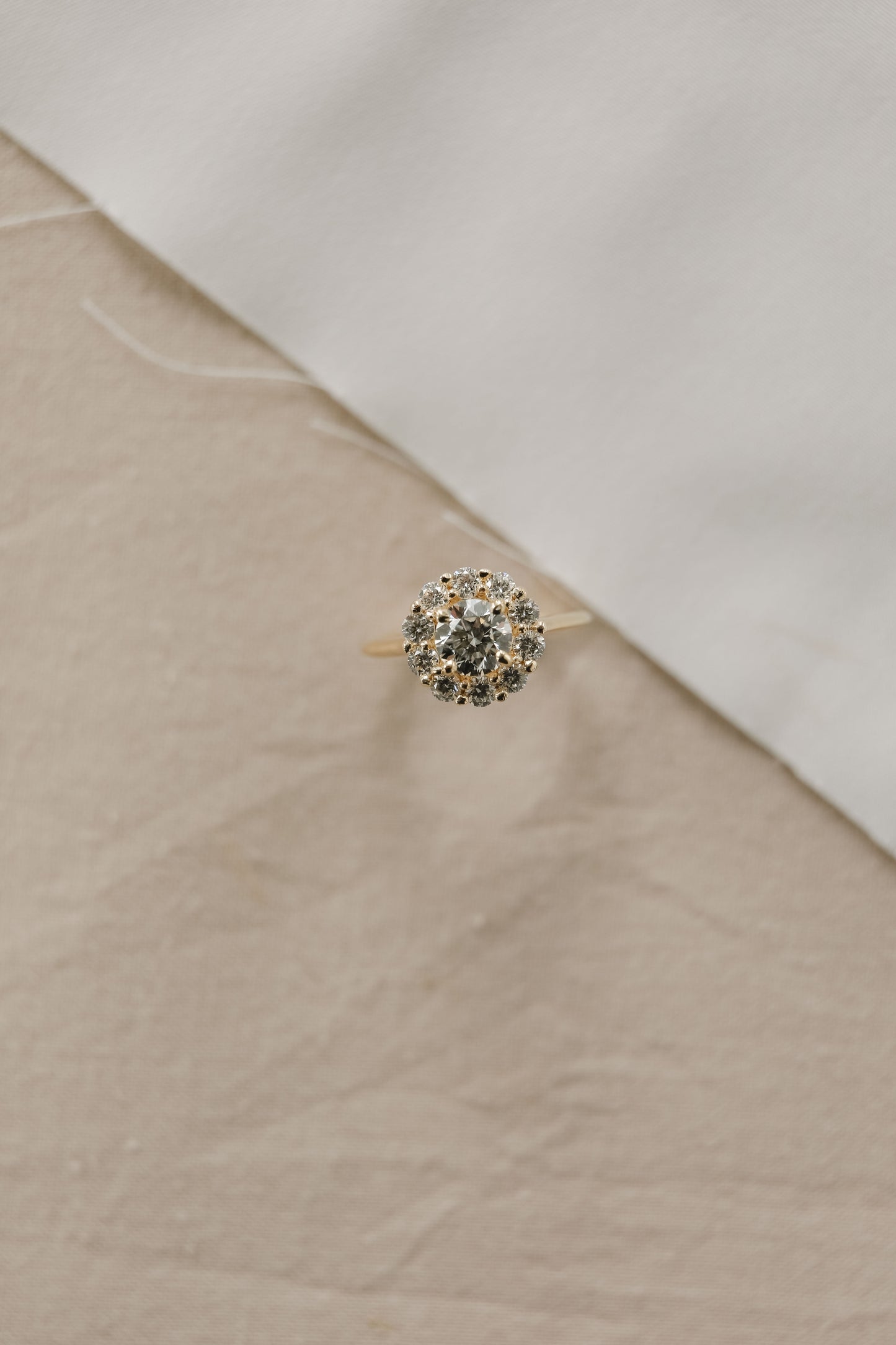 1 CT - 1.25 CT Round Cut Lab grown Diamond Halo Engagement Ring