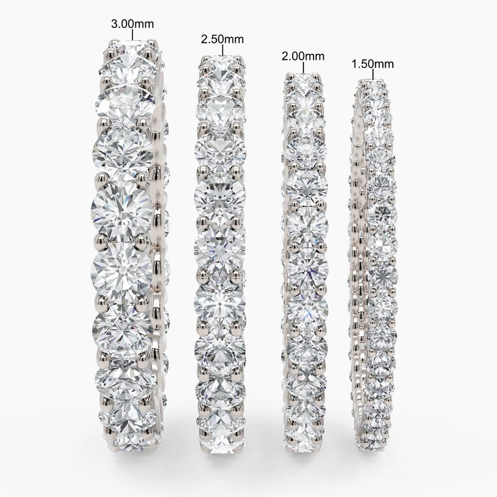 1.7 TCW Round Moissanite Full Eternity Wedding Band