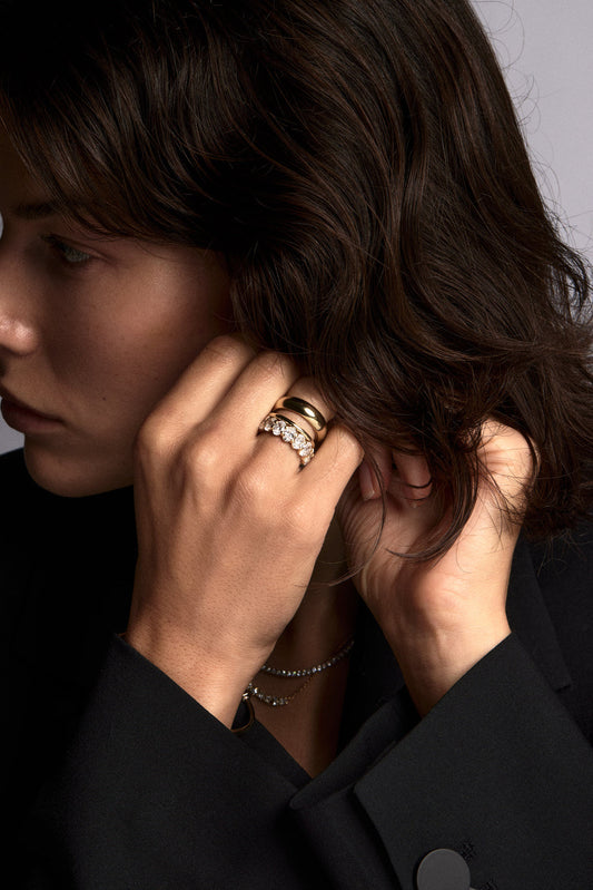 2.4 TCW Oval Moissanite Eternity Wedding Band