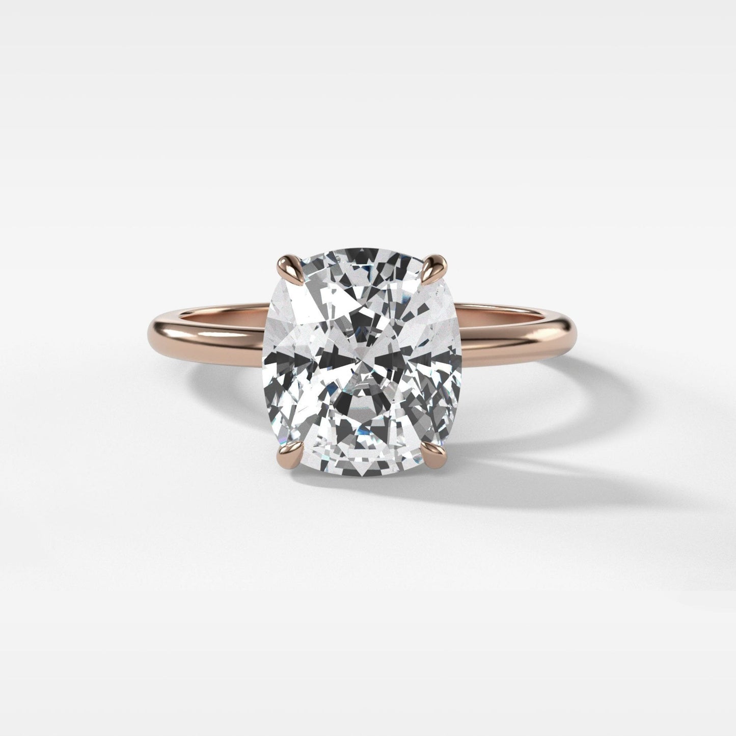 2 CT - 4 CT Elongated Cushion Cut Lab grown Diamond Solitaire Engagement Ring