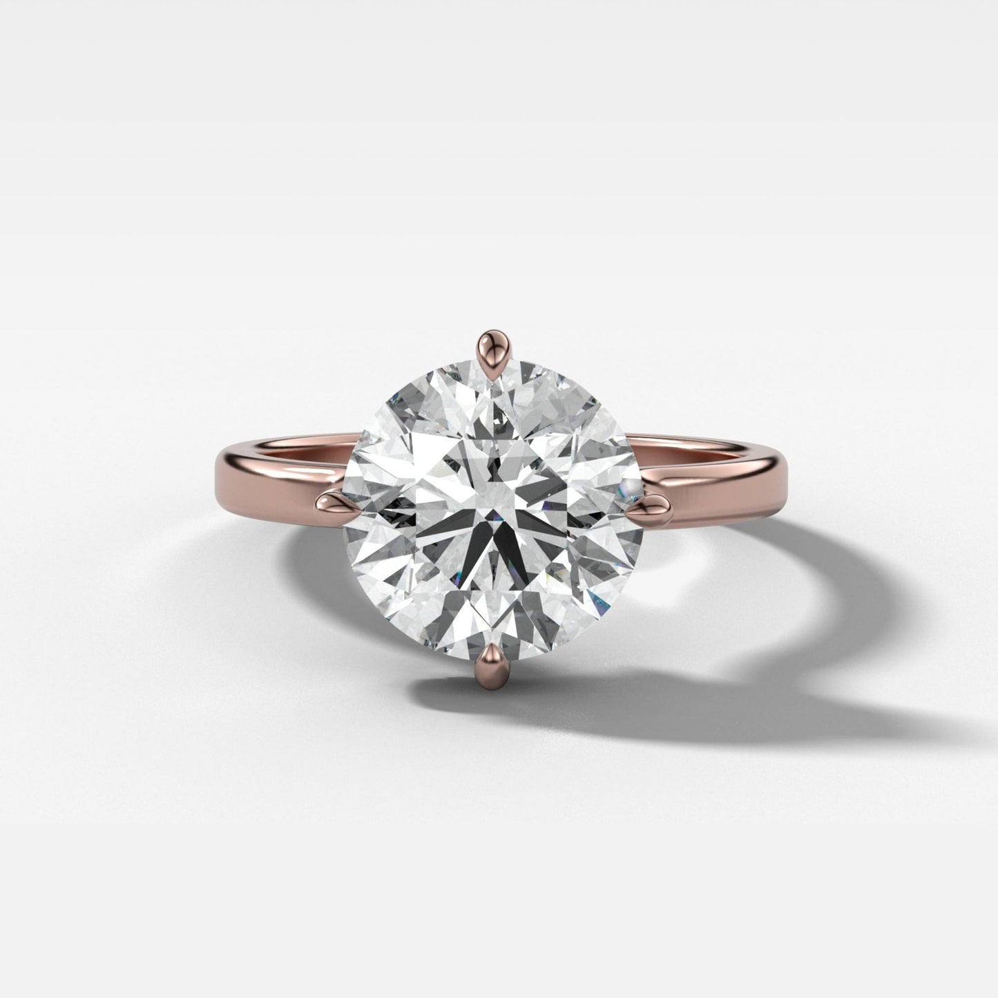 1 CT - 3 CT Round Cut Lab grown Diamond Hidden Halo Engagement Ring