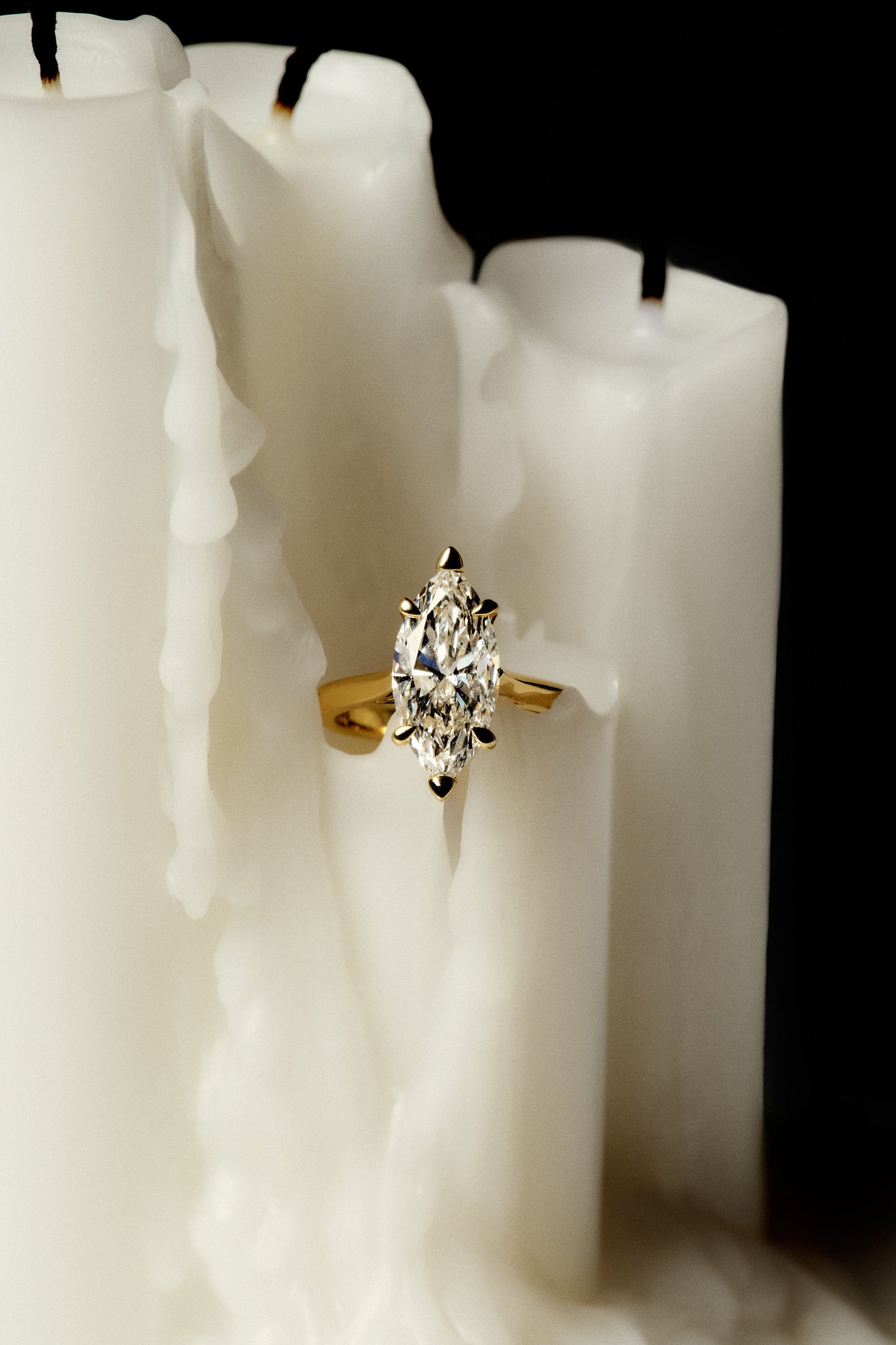 1.8 CT - 2.5 CT Marquise Cut Lab grown Diamond Solitaire Engagement Ring