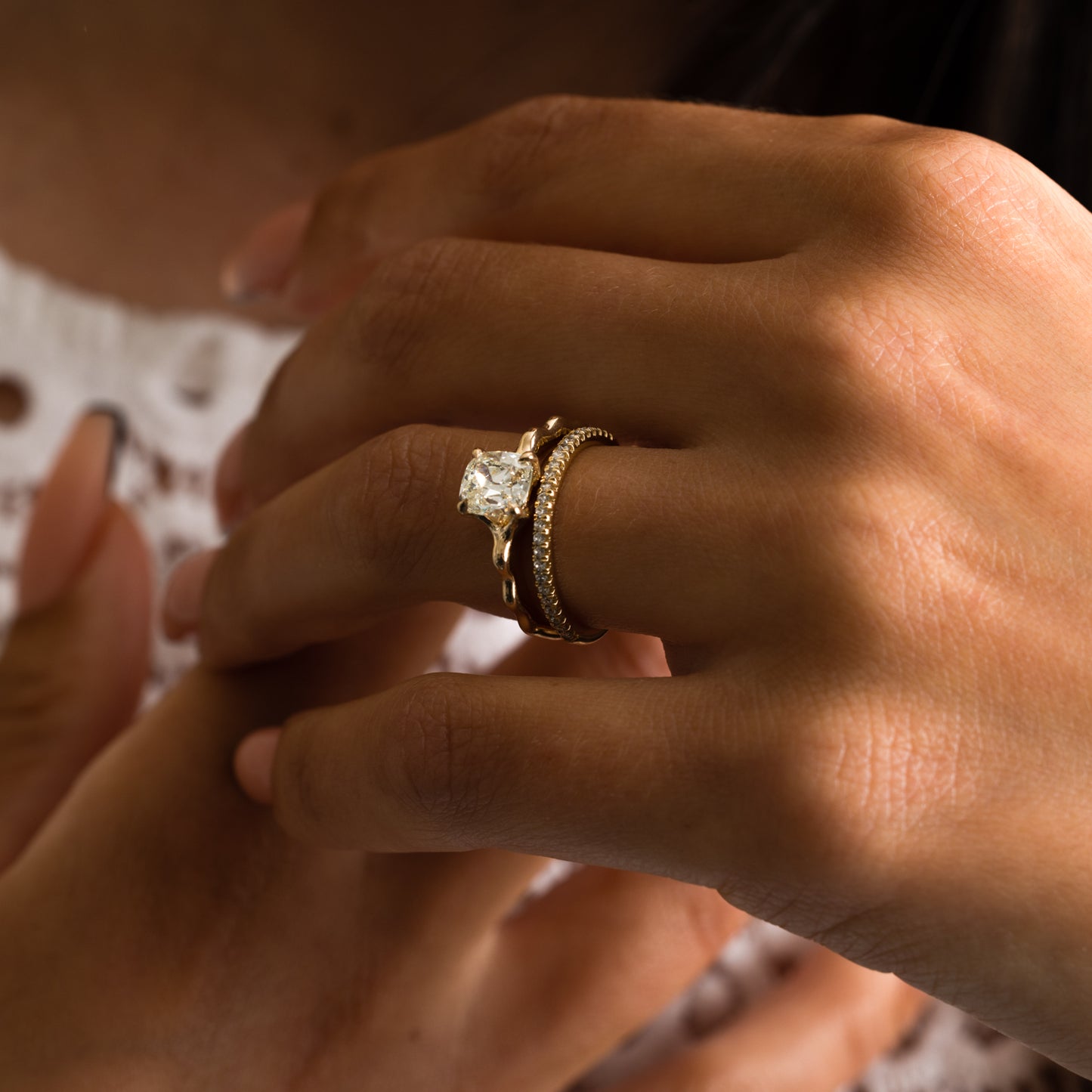 1.35 CT - 3.35 CT Cushion Cut Lab grown Diamond Solitaire Engagement Ring