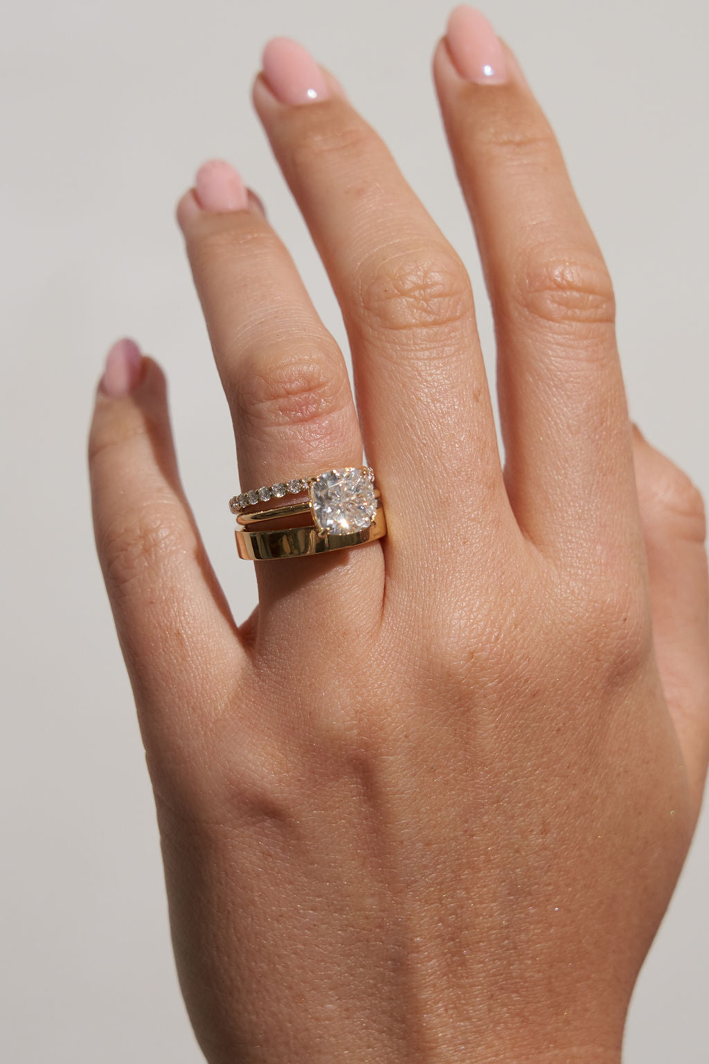 1 CT - 2 CT Cushion Cut Solitaire Moissanite Engagement Ring