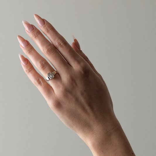 1.09 CT -3.09 CT Emerald Cut Lab grown Diamond Half Bezel Solitaire Engagement Ring