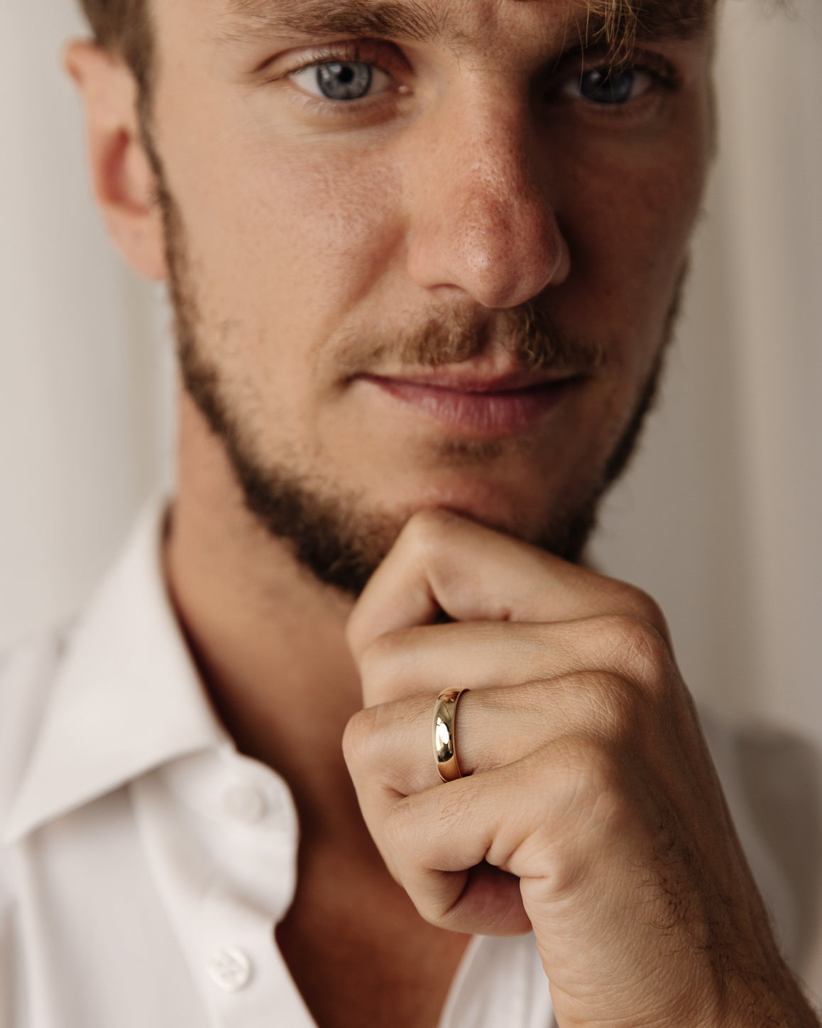 Plain Classic Polished Wedding Band For Men