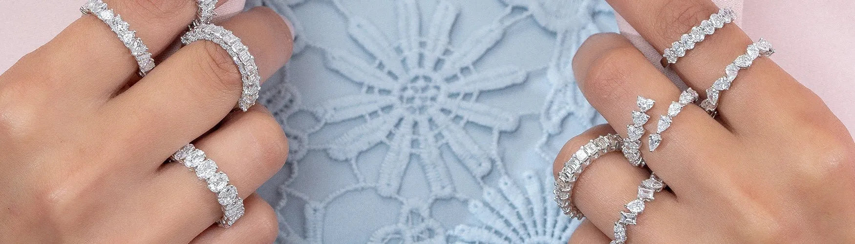 Moissanite Wedding Bands