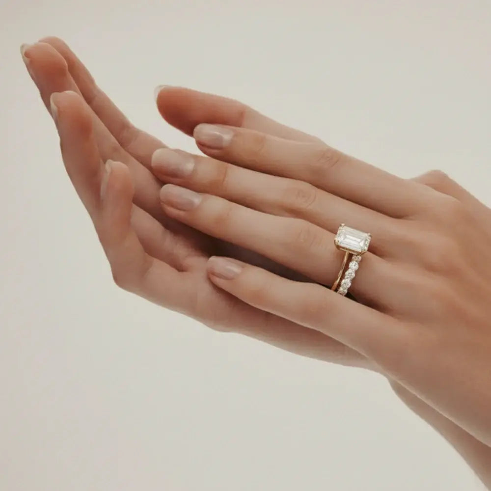 emerald cut diamond engagement rings