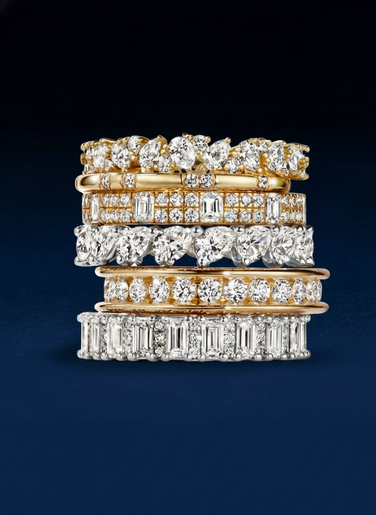 Moissanite Diamond Wedding Bands For Women