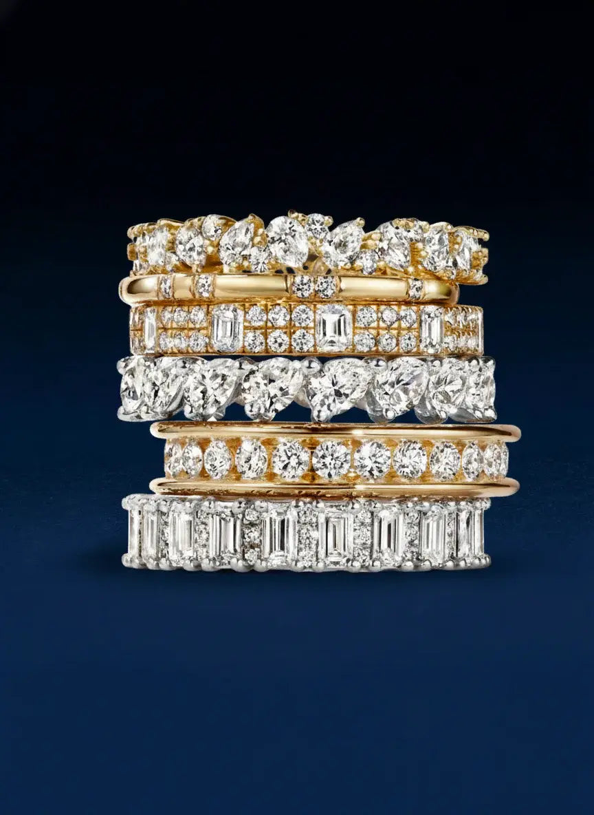 Moissanite Diamond Wedding Bands For Women