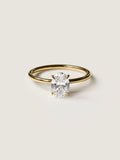1 CT - 3 CT Oval Cut Lab grown Diamond Solitaire Engagement Ring