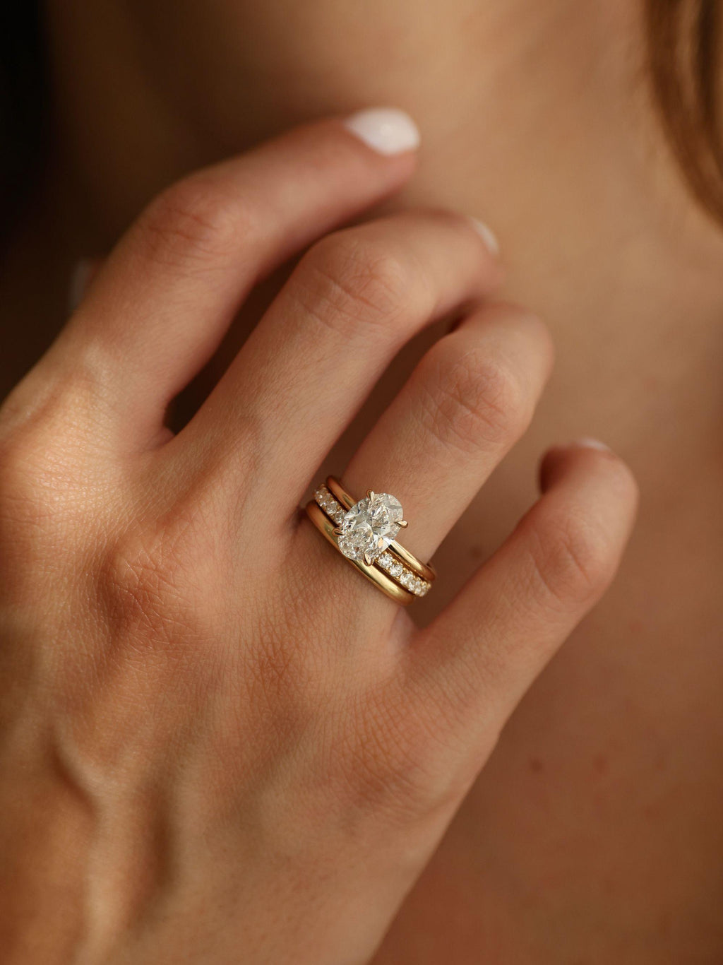 1 CT - 3 CT Oval Cut Lab grown Diamond Solitaire Engagement Ring