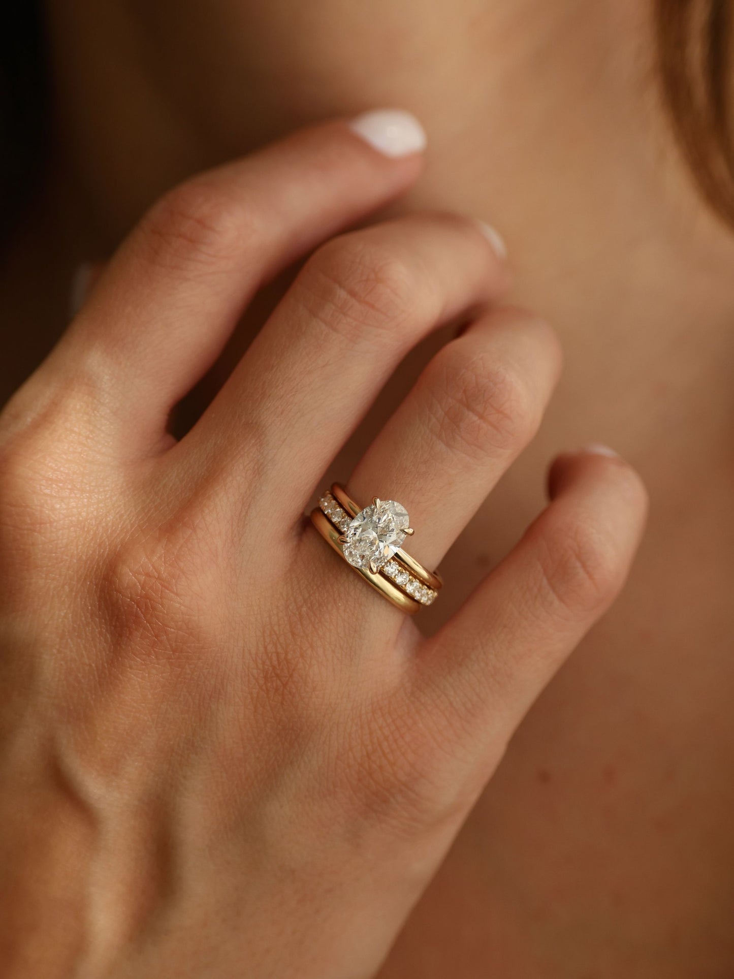 1 CT - 3 CT Oval Cut Lab grown Diamond Solitaire Engagement Ring