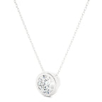 1.08 CT Round Cut Moissanite Diamond Bezel Necklace