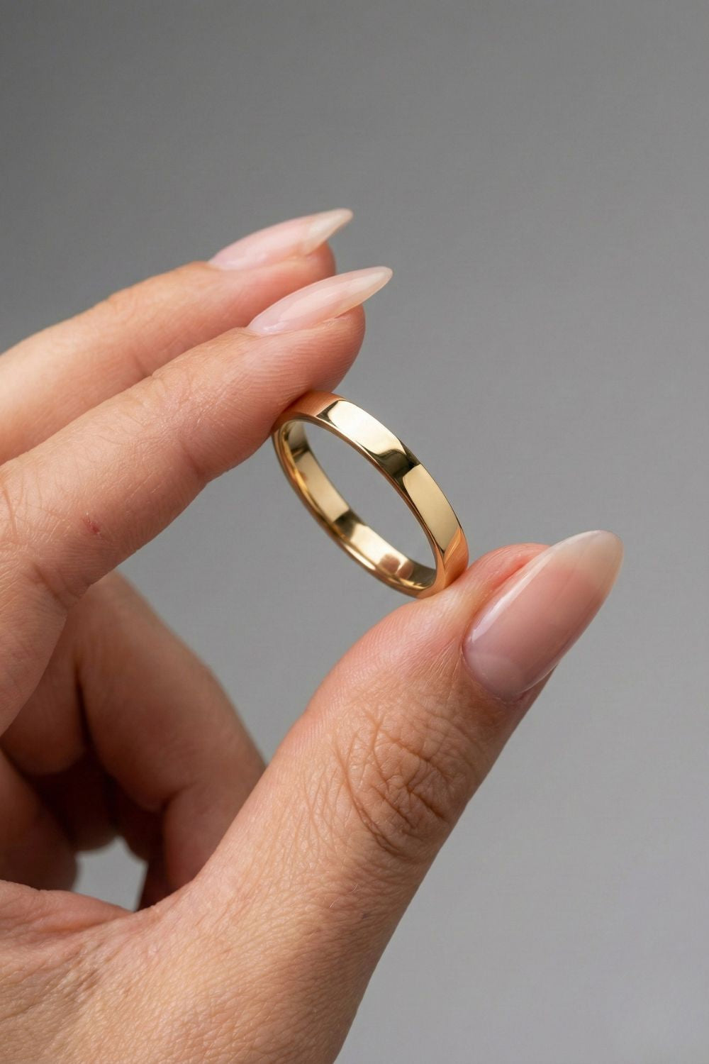 Plain Polished Wedding Band For Men