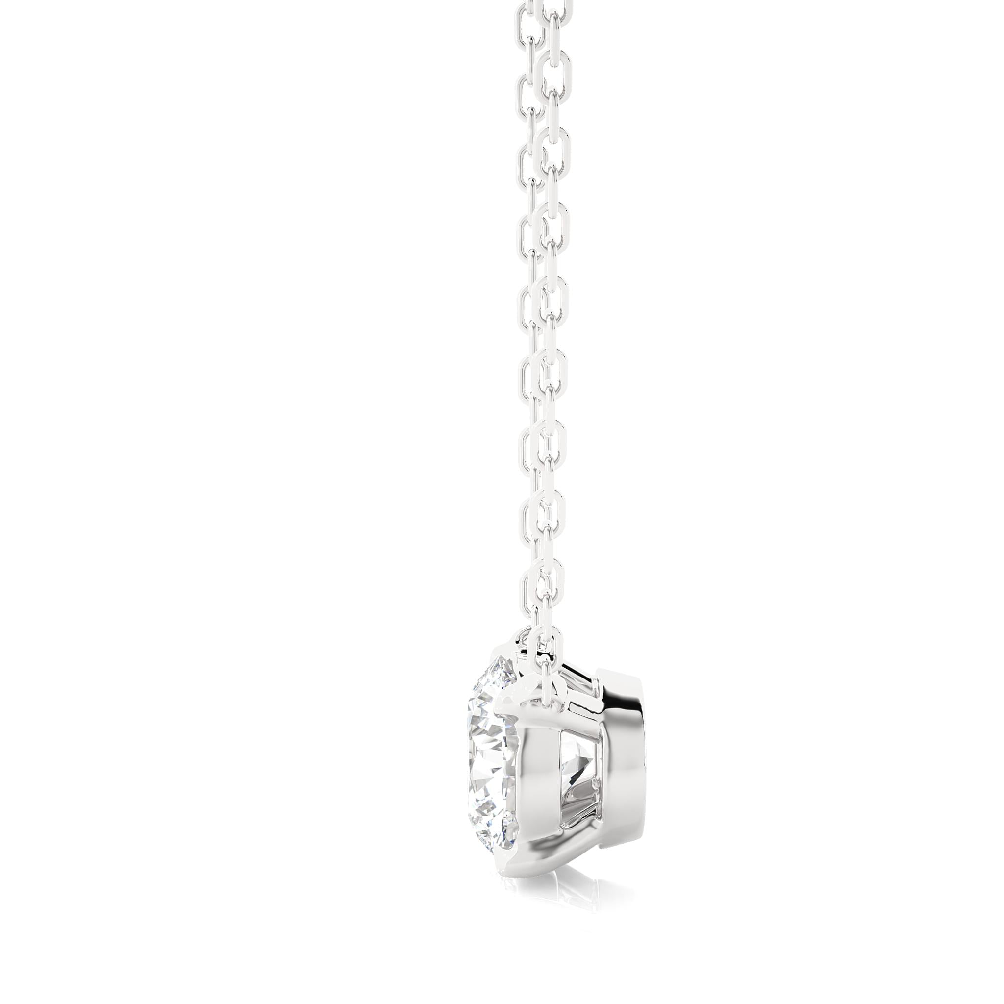 1.03 CT Round Cut Moissanite Diamond Solitaire Pendant Necklace