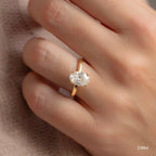 2 CT - 3 CT Oval Cut Hidden Halo Moissanite Engagement Ring