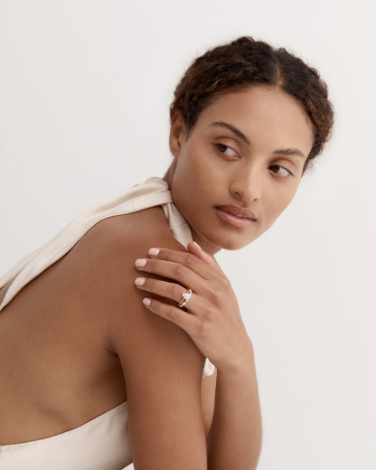 1 CT - 3 CT Pear Cut Lab grown Diamond Solitaire Engagement Ring