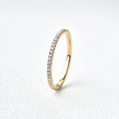 0.2 TCW Round Moissanite Full Eternity Wedding Band
