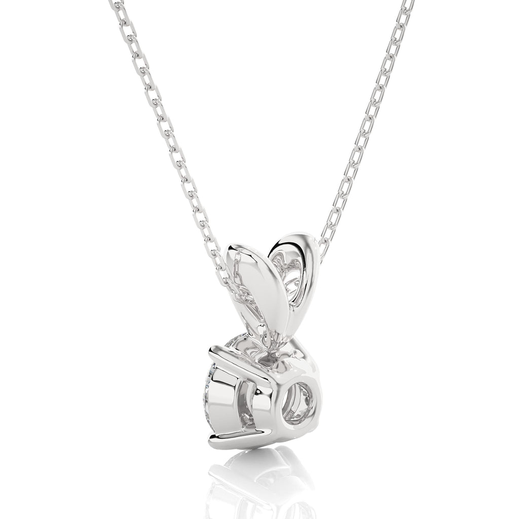 0.59 CT Round Cut Moissanite Diamond Solitaire Necklace