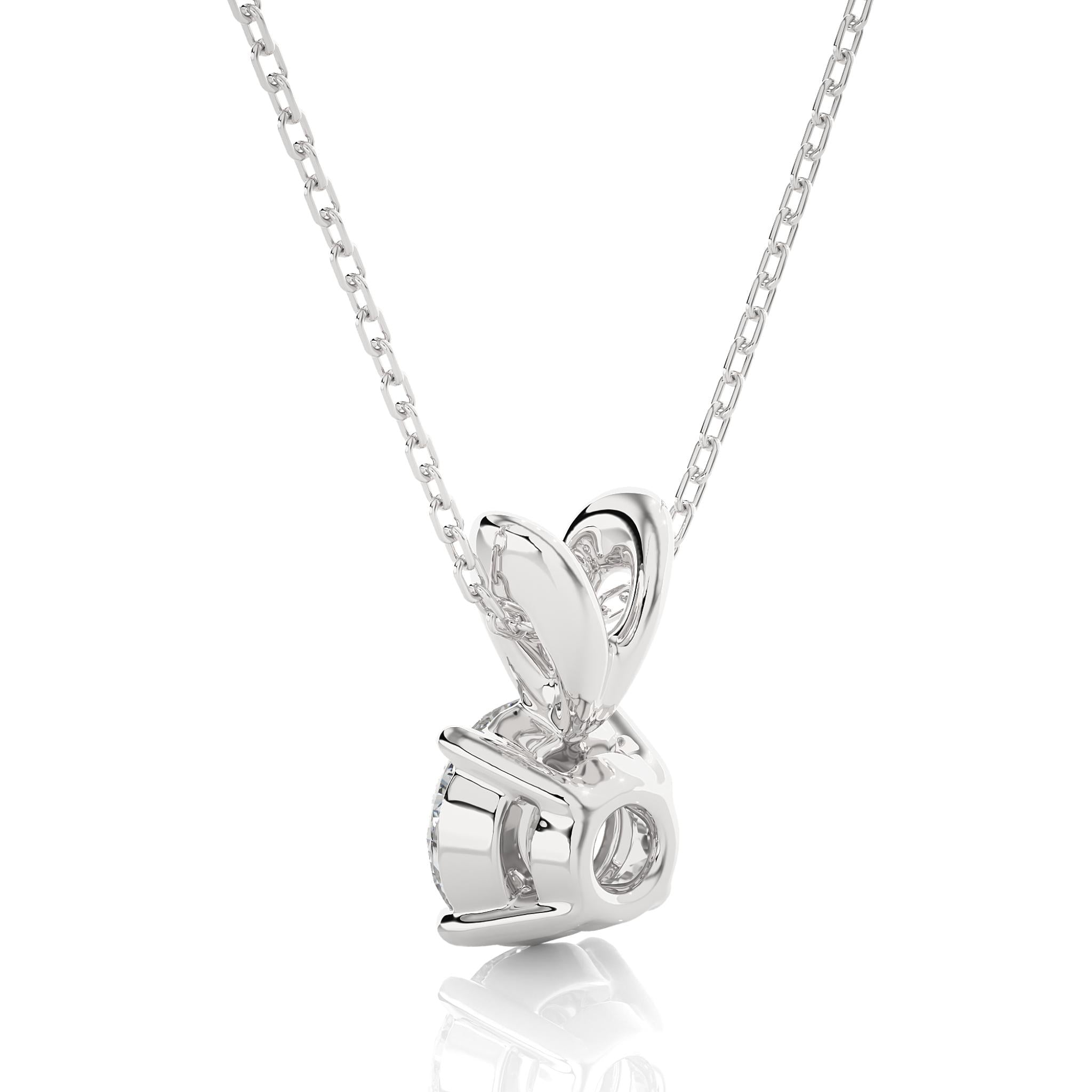 0.59 CT Round Cut Moissanite Diamond Solitaire Necklace