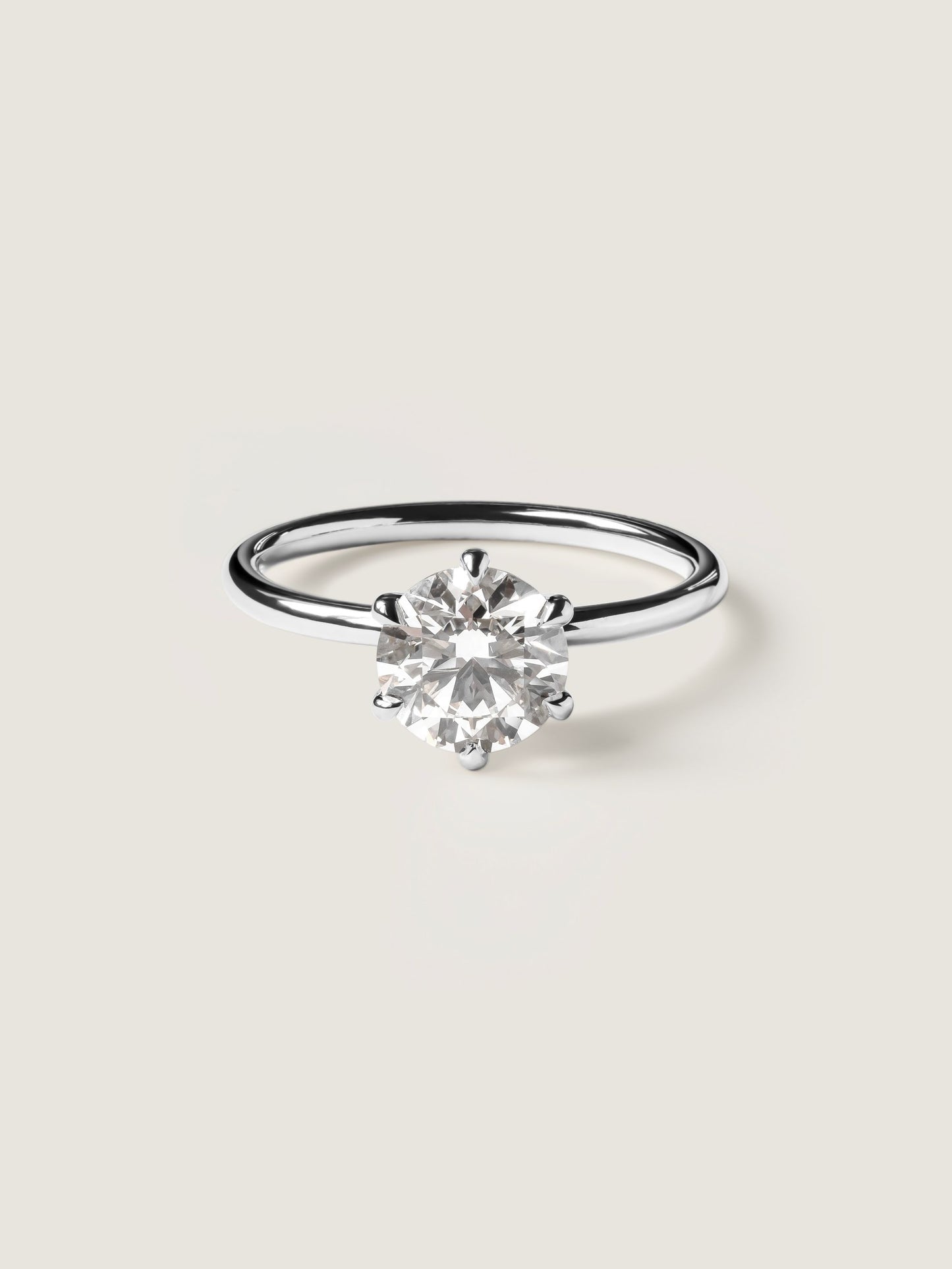 1.5 CT - 3.5 CT Round Cut Lab grown Diamond Solitaire Engagement Ring