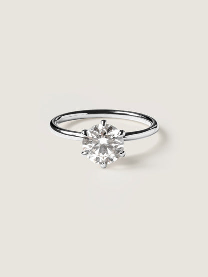 1.5 CT - 3.5 CT Round Cut Lab grown Diamond Solitaire Engagement Ring