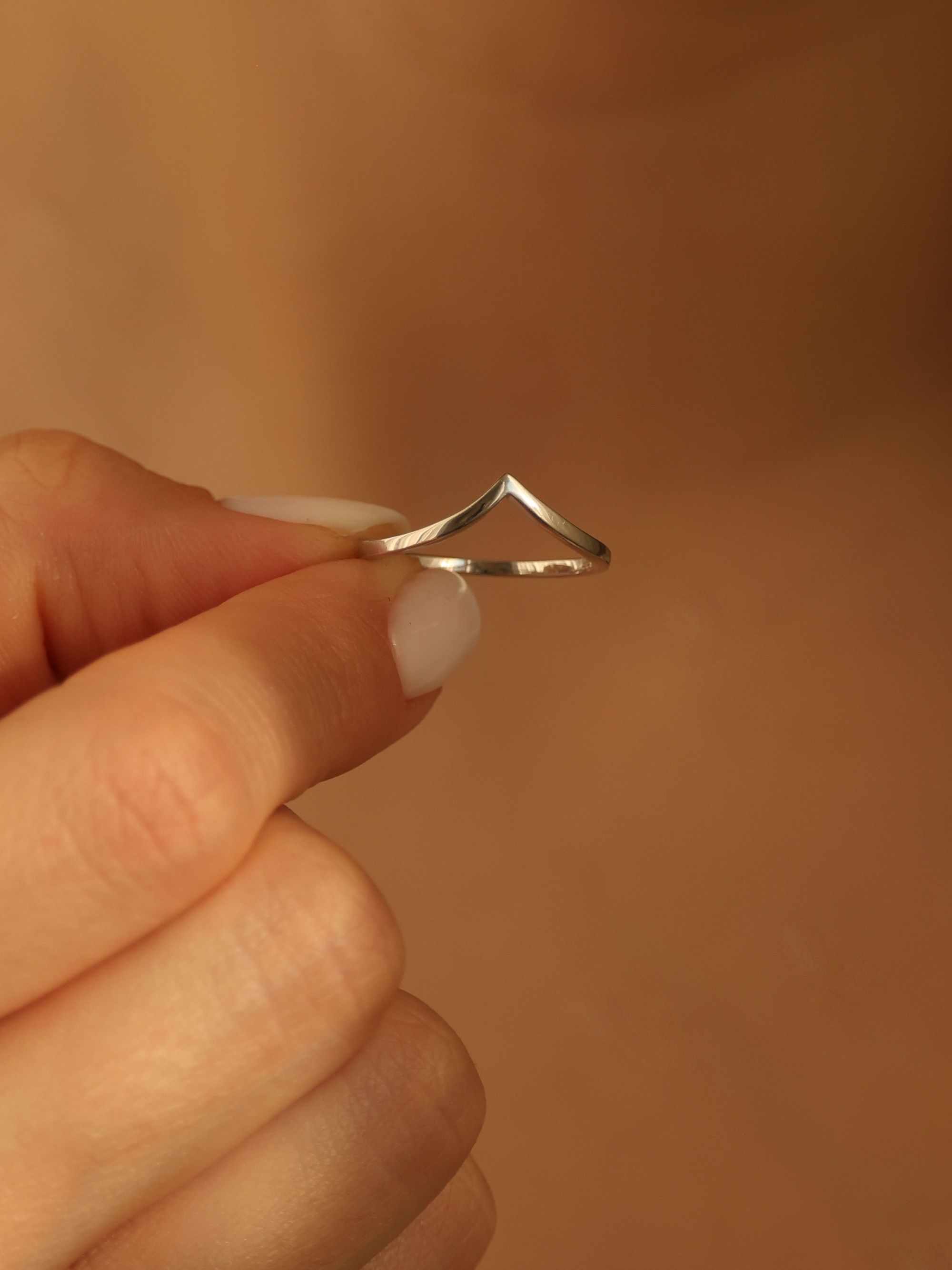 Chevron Plain Wedding Band