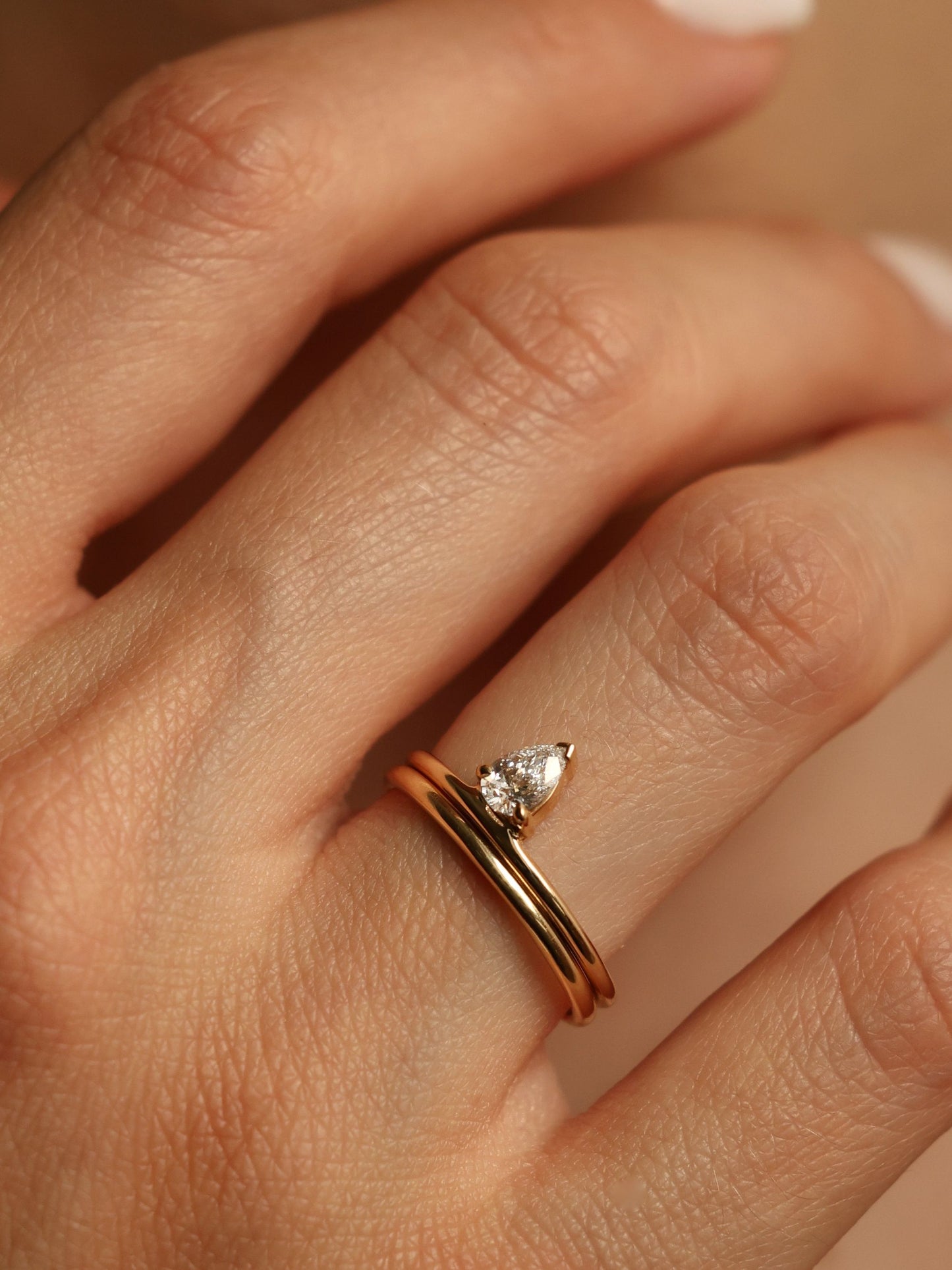 0.30 CT - 2.30 CT Pear Cut Lab grown Diamond Solitaire Engagement Ring