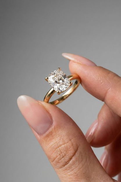 Oval Cut Lab grown Diamond Solitaire Engagement Ring