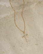 0.3 TCW Marquise Moissanite Diamond Cross Pendant Necklace