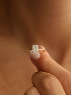 1.5 CT - 3.5 CT Radiant Cut Lab grown Diamond Solitaire Engagement Ring