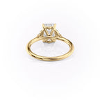 2.5 CT - 3.5 CT Emerald Cut Cluster Moissanite Engagement Ring