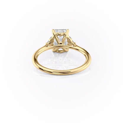 2.5 CT - 3.5 CT Emerald Cut Cluster Moissanite Engagement Ring