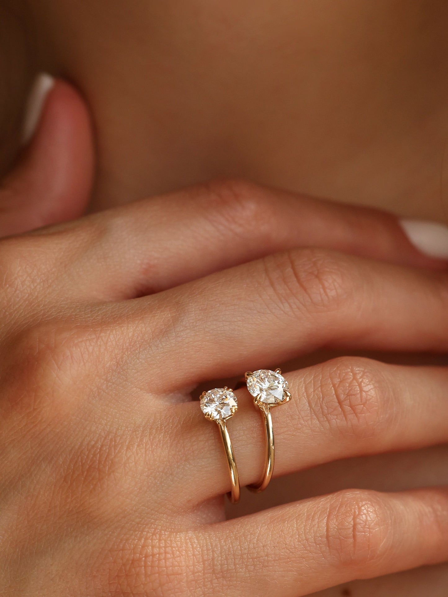 1.5 CT - 3.5 CT Round Cut Lab grown Diamond Solitaire Engagement Ring