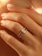 1 CT - 3 CT Oval Cut Lab grown Diamond Solitaire Engagement Ring