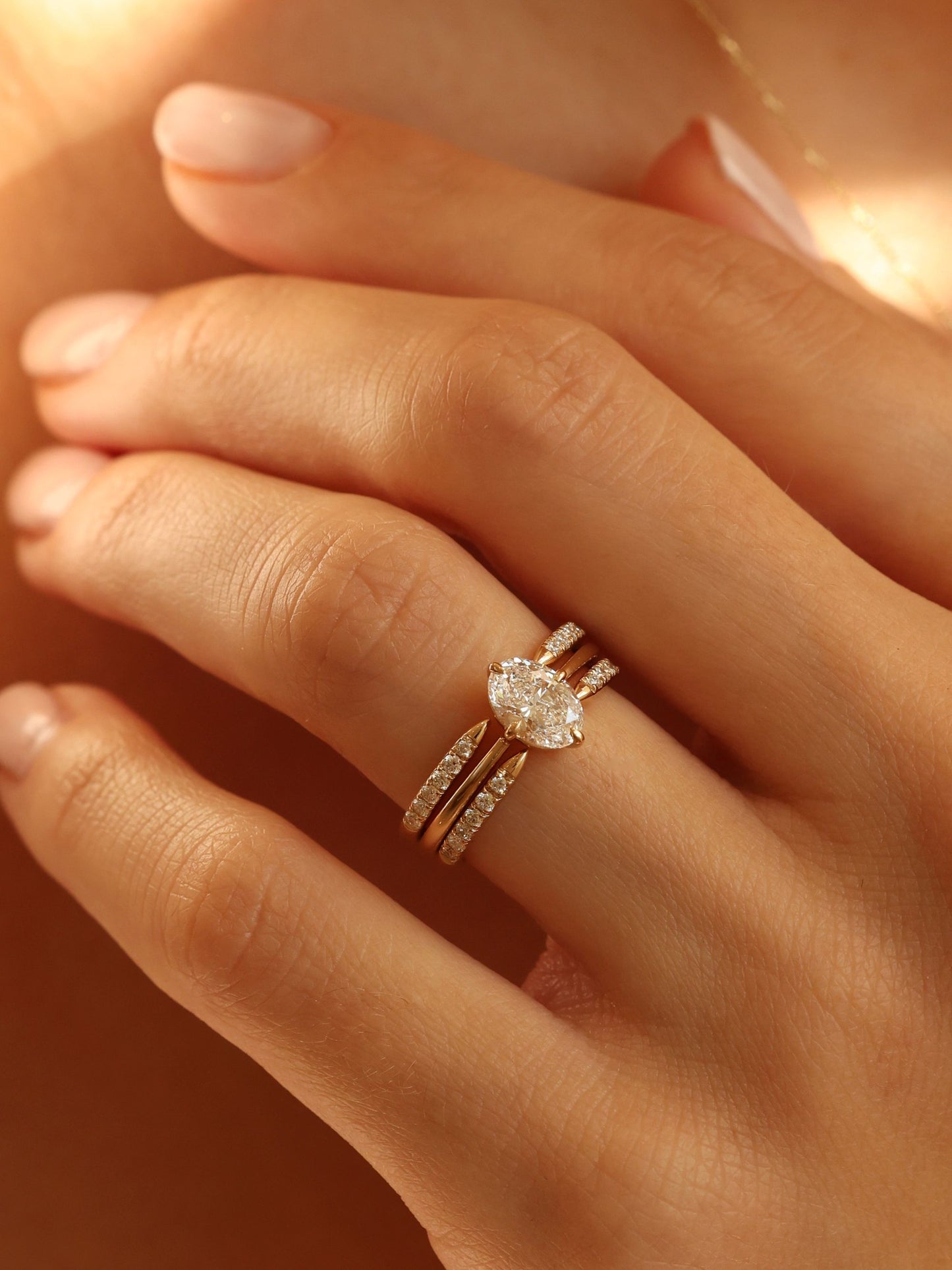 1 CT - 3 CT Oval Cut Lab grown Diamond Solitaire Engagement Ring