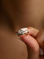 1 CT - 3 CT Pear Cut Lab grown Diamond Solitaire Engagement Ring